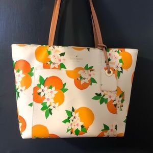 Kate Spade orange blossom tote/shoulder bag